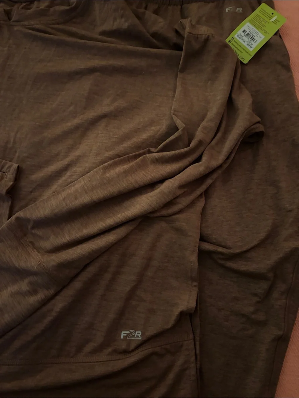 Fit2Run NWT COZY Long-Sleeve Lounge Top & Jogger Pajama Set - Reddish Brown